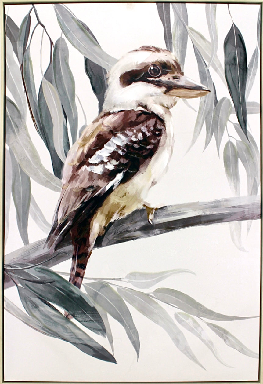 Kookaburra Painting 63×93cm framed canvas