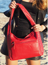 Load image into Gallery viewer, Cadelle leather Blondie Hobo Red
