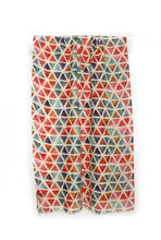 Load image into Gallery viewer, Wearable art scarf the silk collection colors of triangles