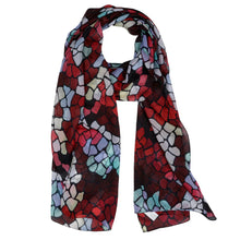 Load image into Gallery viewer, Wearable art scarf the silk mosaic