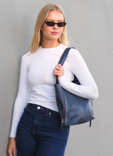 Load image into Gallery viewer, Cadelle leather Jessie Expandable Tote | Denim