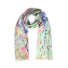 Load image into Gallery viewer, Wearable art scarf the silk collection spring