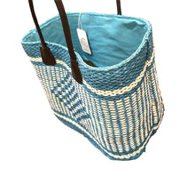 Load image into Gallery viewer, La Panier sisal turquise /beige 30x32cm