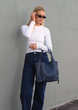 Load image into Gallery viewer, Cadelle leather Jessie Expandable Tote | Denim