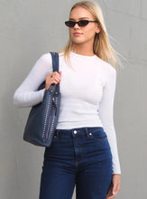 Load image into Gallery viewer, Cadelle leather Jessie Expandable Tote | Denim