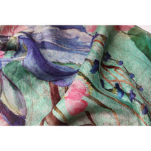 Load image into Gallery viewer, Wearable art scarf the silk collection spring