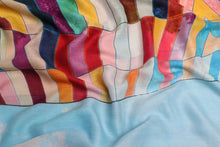 Load image into Gallery viewer, Wearable art scarf the silk collection abstract cubes