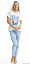 Load image into Gallery viewer, Orientique Tee embellished T shirt Santorini
