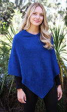 Load image into Gallery viewer, Lothlorian knit plain poncho possum/Merino Lagoon