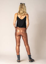 Load image into Gallery viewer, Charlene Metallic Pants in Bronze