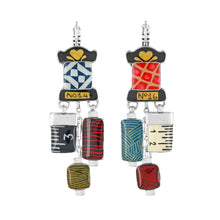 Load image into Gallery viewer, TARATATA - LEVER BACK EARRINGS FANTAISIE RUBAN