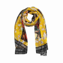 Load image into Gallery viewer, Wearable art scarf the silk collection Mademoiselle