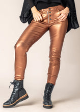 Load image into Gallery viewer, Charlene Metallic Pants in Bronze
