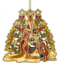 Load image into Gallery viewer, Brass gold plated three -dimensional Christmas ornaments