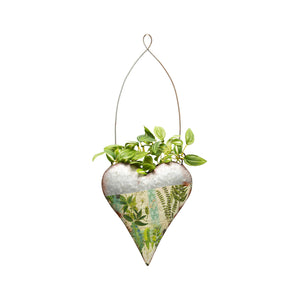 Natures Art’ w/Green Heart Hanging Potplanter 20×24/52cm