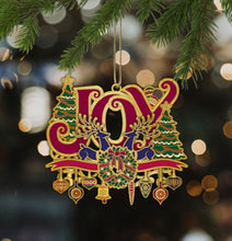 Load image into Gallery viewer, Brass gold plated three -dimensional Christmas ornaments