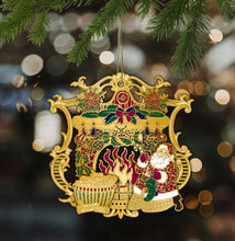 Load image into Gallery viewer, Brass gold plated three -dimensional Christmas ornaments