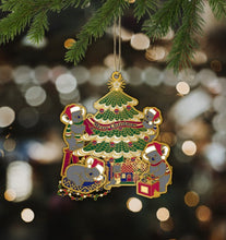 Load image into Gallery viewer, Brass gold plated three -dimensional Christmas ornaments