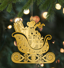 Load image into Gallery viewer, Brass gold plated three -dimensional Christmas ornaments