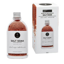 Load image into Gallery viewer, SALT SOAK | ROSE & GERANIUM - 350G