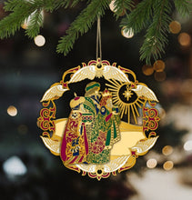 Load image into Gallery viewer, Brass gold plated three -dimensional Christmas ornaments