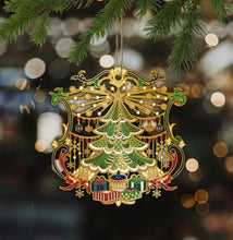 Load image into Gallery viewer, Brass gold plated three -dimensional Christmas ornaments
