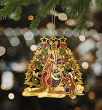 Load image into Gallery viewer, Brass gold plated three -dimensional Christmas ornaments