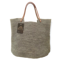 Load image into Gallery viewer, Le  Panier Vicky light Grey / Tan handles 39cm x 42cm
