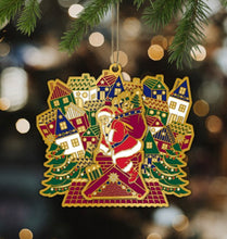Load image into Gallery viewer, Brass gold plated three -dimensional Christmas ornaments