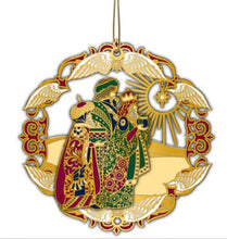 Load image into Gallery viewer, Brass gold plated three -dimensional Christmas ornaments