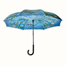 Load image into Gallery viewer, Galeria reversible umbrella Blossom almond tree Van Gough