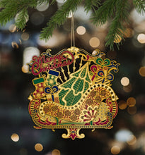 Load image into Gallery viewer, Brass gold plated three -dimensional Christmas ornaments
