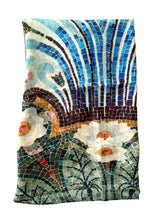 Load image into Gallery viewer, Wearable art scarf merino wool silk mosaic