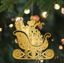 Load image into Gallery viewer, Brass gold plated three -dimensional Christmas ornaments