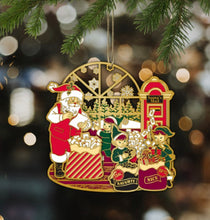 Load image into Gallery viewer, Brass gold plated three -dimensional Christmas ornaments