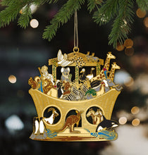 Load image into Gallery viewer, Brass gold plated three -dimensional Christmas ornaments