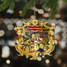 Load image into Gallery viewer, Brass gold plated three -dimensional Christmas ornaments