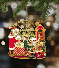 Load image into Gallery viewer, Brass gold plated three -dimensional Christmas ornaments