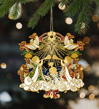 Load image into Gallery viewer, Brass gold plated three -dimensional Christmas ornaments