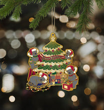 Load image into Gallery viewer, Brass gold plated three -dimensional Christmas ornaments