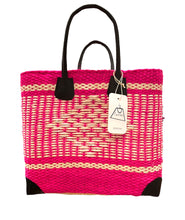 Load image into Gallery viewer, La Panier sisal fuchsia/beige 30x32cm