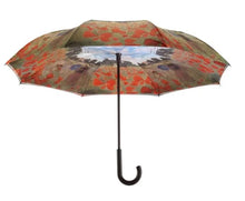 Load image into Gallery viewer, Galeria reversible umbrella poppy field