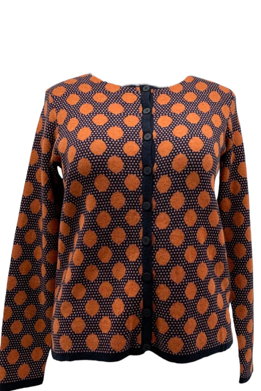 Mansted eco spot dot cardi 99 black