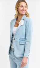 Load image into Gallery viewer, 365 DAYS DENIM BLAZER FLOWER BROOCH
