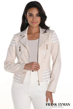 Load image into Gallery viewer, Frank Lyman 256770U Off White Zip Biker Style Jacket

