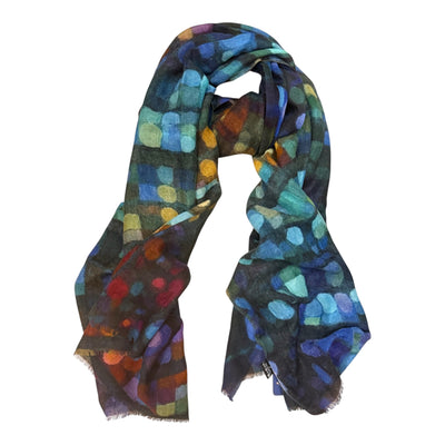 Fine Australian merino scarf kaleidoscope