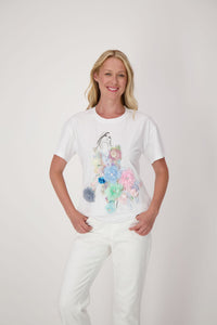 Gabby Isabella 100% Cotton Isabella Flower appliqué Tshirt