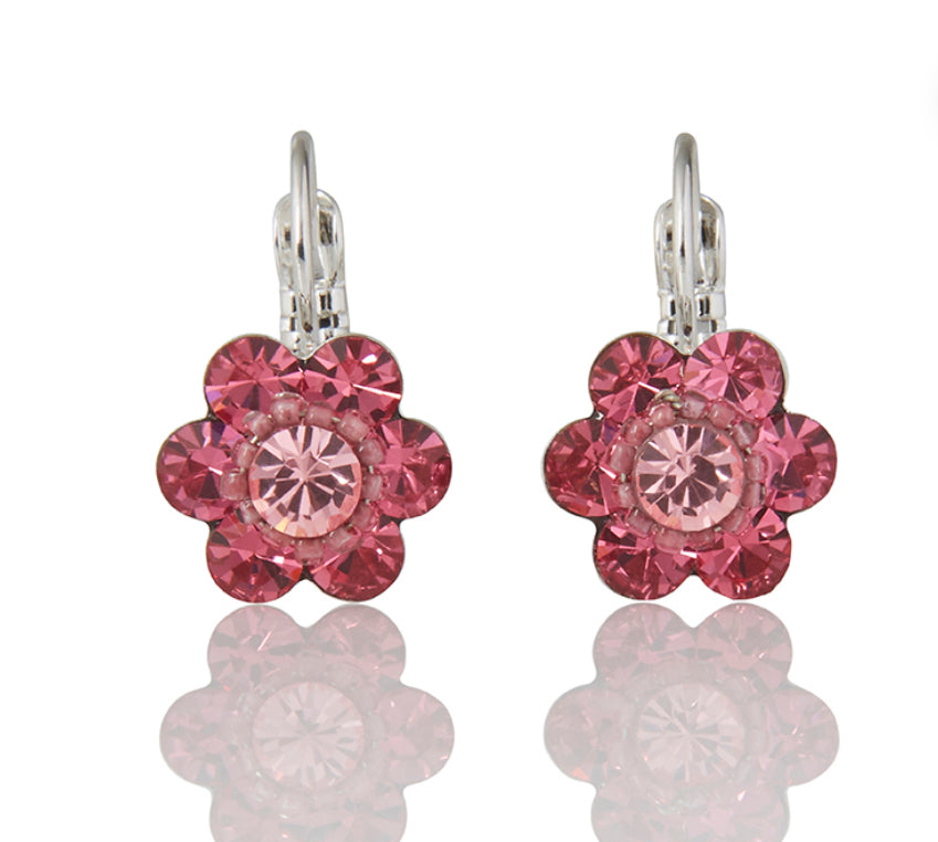 FIRUCCI ROSE PETITE CRYSTAL FLOWER EARRINGS. 2.1CMS LENGTH