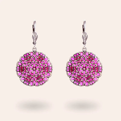 Au Bout des Reves FLORAL EARRINGS pink