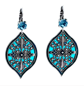 Au Bout des Reves earings PALMA blue.